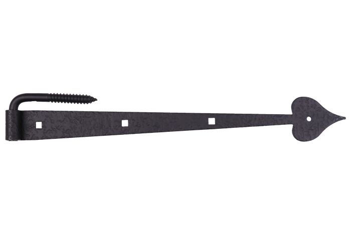 17" Rough Heart Gate Hinge with Carriage Bolts &  Pintle