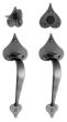Large Heart Double Handle Dummy Set, Black