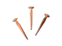 1-1/2" Square Cut Boat Nail, Copper Plated, 3-Pack