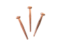2" Square Cut Boat Nail, Copper Plated, 3-Pack