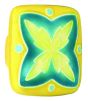 Large Square Yellow Teal" X" Design Ceramic Cabinet Pull