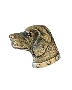 Antique Brass Dog Cabinet Knob