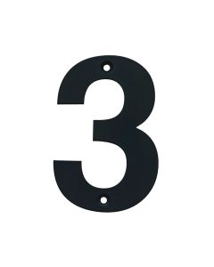 Black Stainless Steel House Number 3
