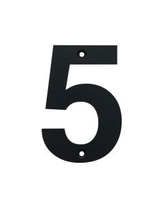 Black Stainless Steel House Number 5