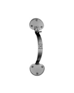 Forged Double Bean Door Pull with Thumb Piece