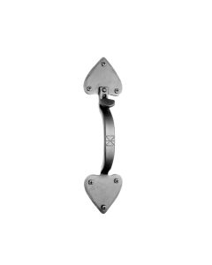Forged Heart Door Pull with Thumb Piece