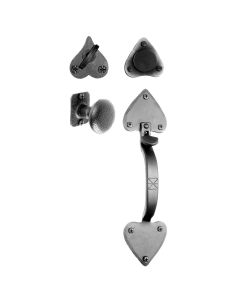 Forged Double Heart  Dummy Handle & Dummy Knob Set