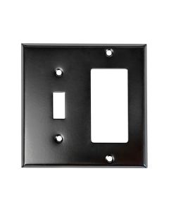 Toggle and Ground Fault Wall Plate, Black
