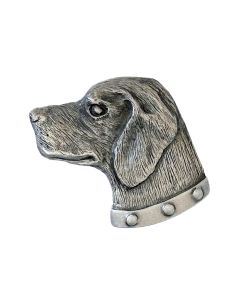 Antique Pewter Dog Cabinet Knob