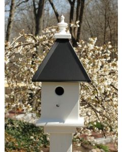 Manor Birdhouse, Black Aluminum Roof, One Compartment