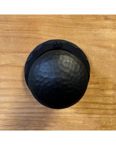 Iron Art Double Hammered Knob with Round Rose Privacy Set