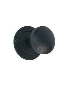 Iron Art Double Hammered Knob with Round Rose Dummy 