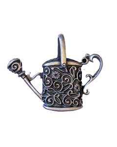 Antique Pewter Watering Can Cabinet Knob