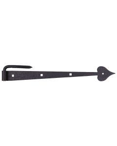 17" Rough Heart Gate Hinge with Carriage Bolts &  Pintle