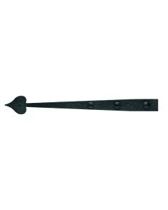 17-1/16" Decorative Rough Heart Gate Strap with Carriage Bolts