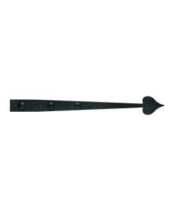 17-1/16" Decorative Rough Heart Gate Strap with Carriage Bolts