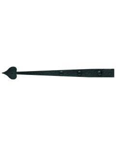 19-7/8" Decorative Rough Heart Gate Strap with Carriage Bolts