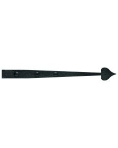 19-7/8" Decorative Rough Heart Gate Strap with Carriage Bolts