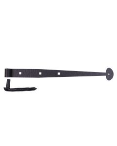 18-7/8" Rough Bean Gate Strap Hinge with Carriage Bolts & Pintle