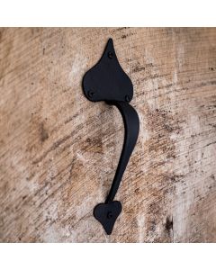 Hand Forged, Heart Door Pull for Predilled Door