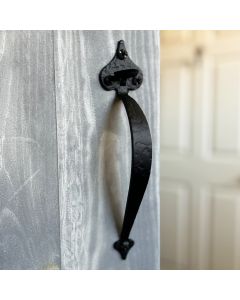 Antique Reproduction Iron Thumb Latch – Early Door Hardware With Drop Bar Strike