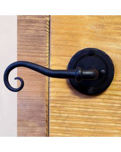 Iron Art Double Scroll with Round Rose Privacy Set