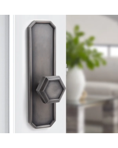 Hex Passage Knob, with Rose or Escutcheon, Tubular