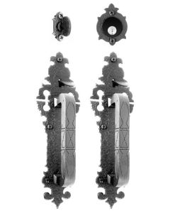 Small Double Handle with Warwick Plate Mortise Lock Set