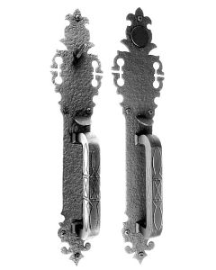 Large Double Handle with Warwick Plate Mortise Lock Set