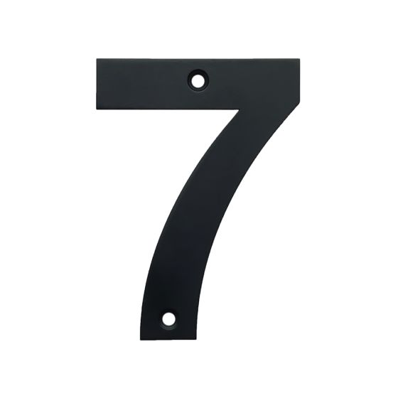 Black Stainless Steel House Number 7