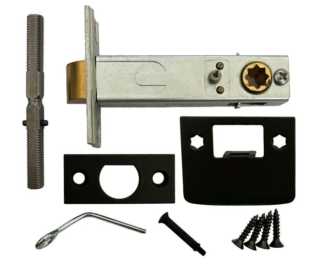 Tubular Latch Kit, Knob, Privacy, 2-3/4" Back Set