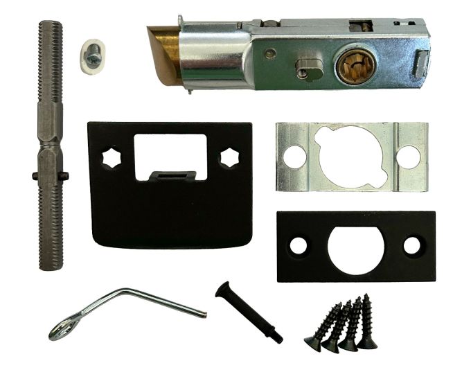 Tubular Latch Kit, Knob, Privacy, 2-3/8" Back Set