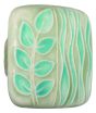 Large Square Light Green with Teal Sea Grass Ceramic Cabinet Pull