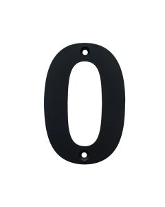 Black Stainless Steel House Number 0