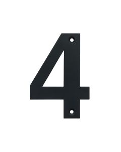 Black Stainless Steel House Number 4