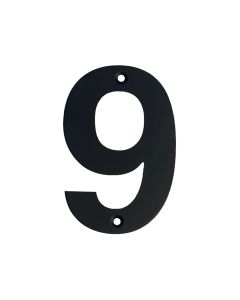Black Stainless Steel House Number 9