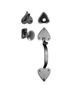 Forged Double Heart Handle & Knob Mortise Lock Set