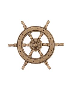 Museum Gold Ship's Wheel Cabinet Knob