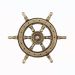 Antique Brass Ship's Wheel Cabinet Knob