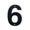 Black Stainless Steel House Number 6
