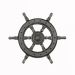 Antique Pewter Ship's Wheel Cabinet Knob