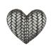 Antique Pewter Woven Heart Cabinet Knob