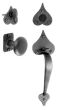 Large Heart Handle & Knob Dummy Set, Black