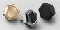 Hex Passage Knob, with Rose or Escutcheon, Tubular