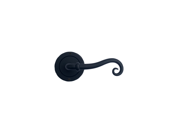 Iron Art Dummy Right Hand Scroll Lever with Round Rose