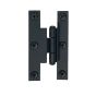 3" Smooth Offset Cabinet H Hinge, Black. 6 Pair.