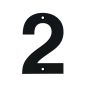 Black Stainless Steel House Number 2