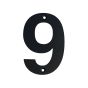 Black Stainless Steel House Number 9