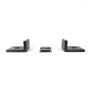 Black Smooth End Stops, Pair