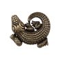 Antique Brass Alligator Cabinet Knob